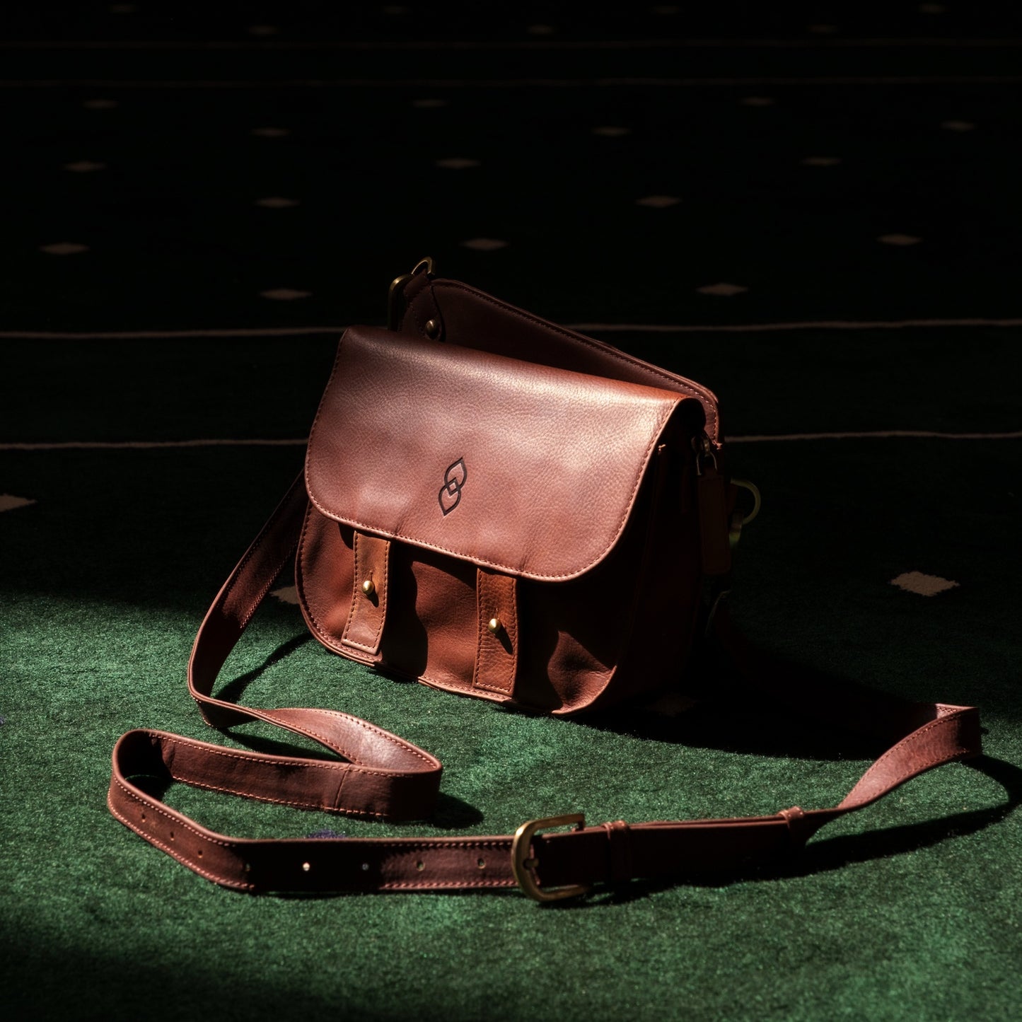Safar Crossbody - Pebbled Dark Brown