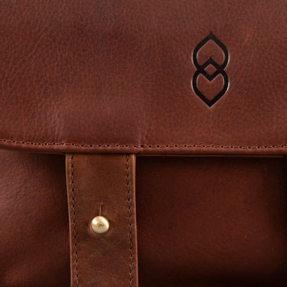 Safar Crossbody - Pebbled Dark Brown