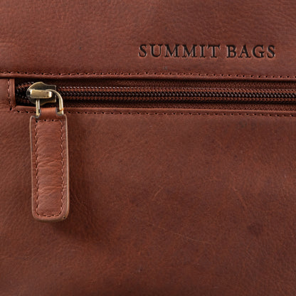Safar Crossbody - Pebbled Dark Brown